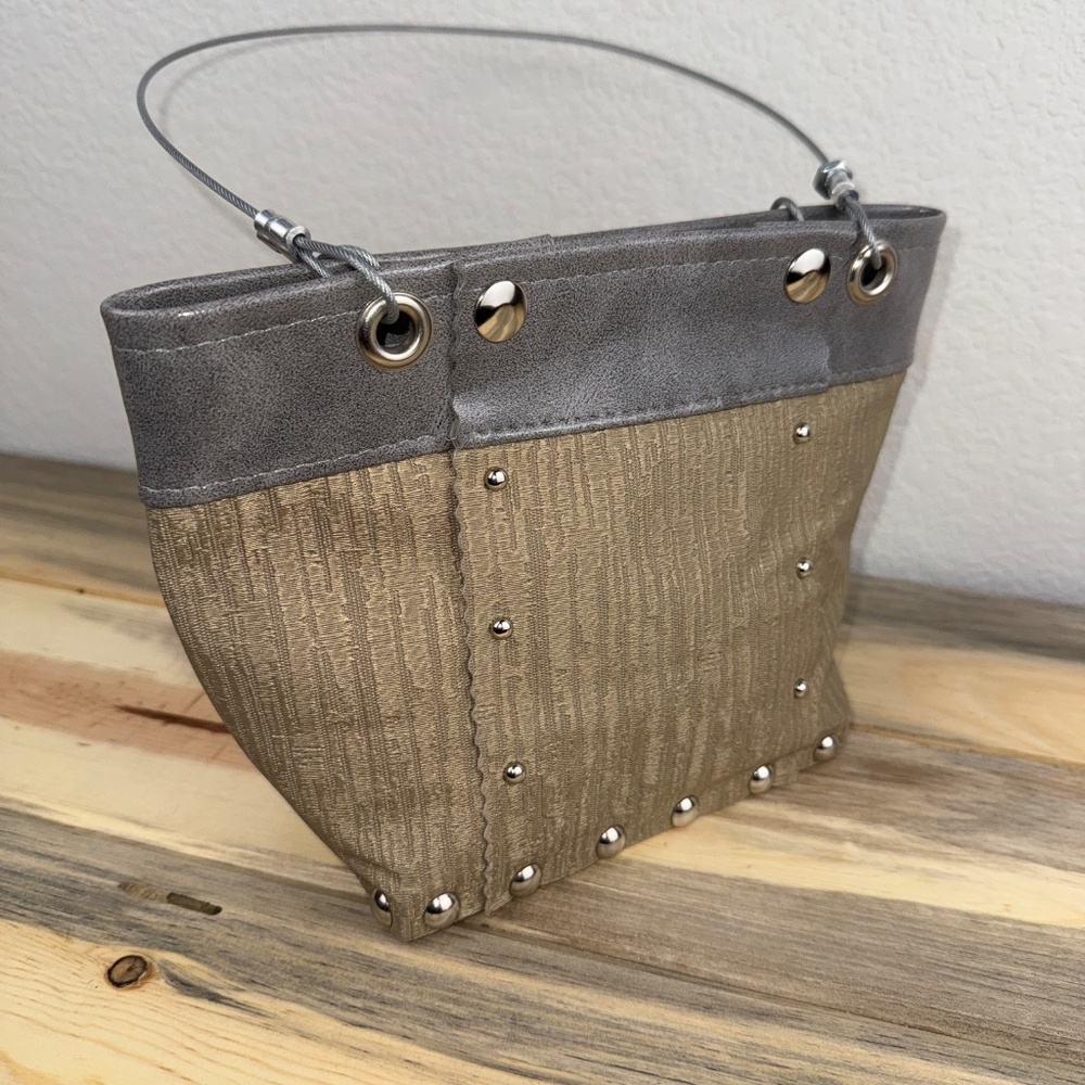Hardwear by Renee Handbag Silver Gold Wood Industrial